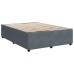 Cama box spring con colchón terciopelo gris oscuro 160x200 cm