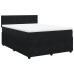 Cama box spring con colchón terciopelo negro 160x200 cm