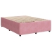 Cama box spring con colchón terciopelo rosa 160x200 cm