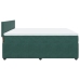 Cama box spring con colchón terciopelo verde oscuro 180x200 cm