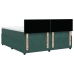 Cama box spring con colchón terciopelo verde oscuro 180x200 cm