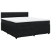 Cama box spring con colchón terciopelo negro 180x200 cm