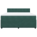 Cama box spring con colchón terciopelo verde oscuro 180x200 cm