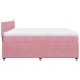 Cama box spring con colchón terciopelo rosa 180x200 cm