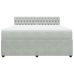 Cama box spring con colchón terciopelo gris claro 180x200 cm