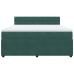 Cama box spring con colchón terciopelo verde oscuro 180x200 cm