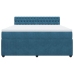 Cama box spring con colchón terciopelo azul 180x200 cm