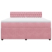 Cama box spring con colchón terciopelo rosa 180x200 cm