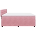 Cama box spring con colchón terciopelo rosa 180x200 cm