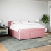 Cama box spring con colchón terciopelo rosa 180x200 cm