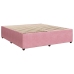 Cama box spring con colchón terciopelo rosa 180x200 cm