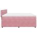 Cama box spring con colchón terciopelo rosa 180x200 cm