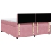 Cama box spring con colchón terciopelo rosa 180x200 cm