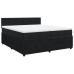 Cama box spring con colchón terciopelo negro 200x200 cm