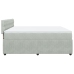 Cama box spring con colchón terciopelo gris claro 200x200 cm