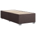 Cama box spring con colchón tela marrón oscuro 90x190 cm