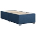 Cama box spring con colchón tela azul 90x190 cm