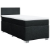 Cama box spring con colchón tela negro 90x200 cm