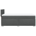 Cama box spring con colchón tela gris oscuro 90x200 cm