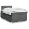 vidaXL Cama box spring con colchón tela gris oscuro 120x190 cm