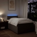 Cama box spring con colchón tela gris claro 120x200 cm