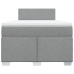 Cama box spring con colchón tela gris claro 120x200 cm