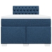 Cama box spring con colchón tela azul 120x200 cm