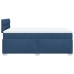 Cama box spring con colchón tela azul 120x200 cm
