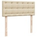 Cama box spring con colchón tela color crema 120x200 cm