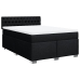 Cama box spring con colchón tela negro 140x190 cm