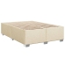 Cama box spring con colchón tela color crema 140x190 cm