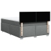Cama box spring con colchón tela gris oscuro 140x200 cm