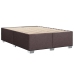 Cama box spring con colchón tela marrón oscuro 140x200 cm