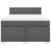 Cama box spring con colchón tela gris oscuro 140x200 cm