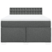 Cama box spring con colchón tela gris oscuro 140x200 cm