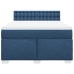 Cama box spring con colchón tela azul 140x200 cm