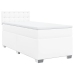 Cama box spring con colchón cuero sintético blanco 90x190 cm