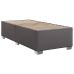 Cama box spring con colchón cuero sintético gris 90x190 cm