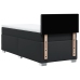 Cama box spring con colchón cuero sintético negro 90x190 cm