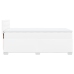 Cama box spring con colchón cuero sintético blanco 90x190 cm