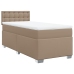 Cama box spring con colchón cuero sintético capuchino 100x200cm