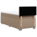 Cama box spring con colchón cuero sintético capuchino 100x200cm