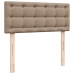 Cama box spring con colchón cuero sintético capuchino 100x200cm