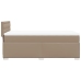 Cama box spring con colchón cuero sintético capuchino 100x200cm