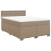 Cama box spring con colchón cuero sintético capuchino 140x200cm