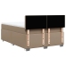 Cama box spring con colchón cuero sintético capuchino 140x200cm