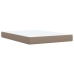 Cama box spring con colchón cuero sintético capuchino 140x200cm