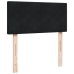 Cama box spring con colchón terciopelo negro 80x200 cm
