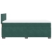 Cama box spring con colchón terciopelo verde oscuro 80x200 cm