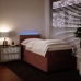 Cama box spring con colchón terciopelo rosa 80x200 cm